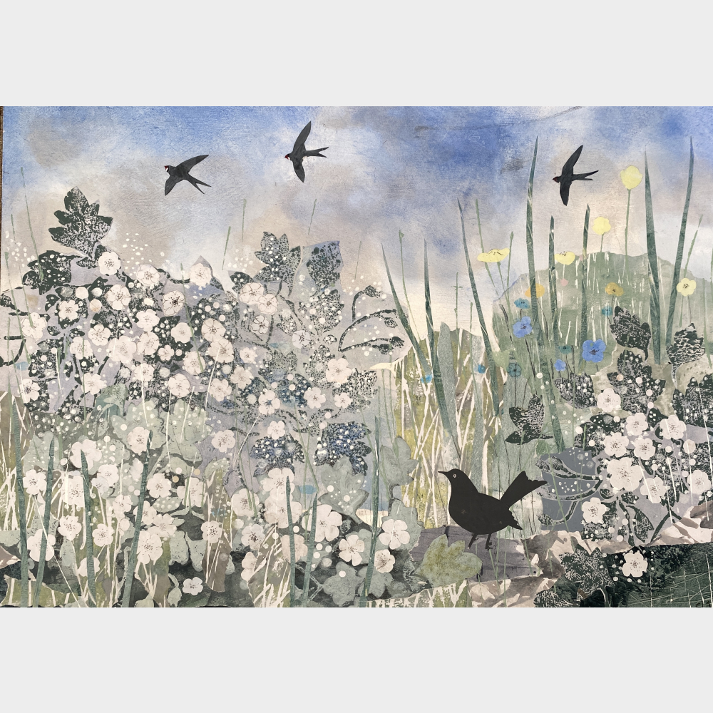 A2 Seasonal Collage - Blackthorn in March