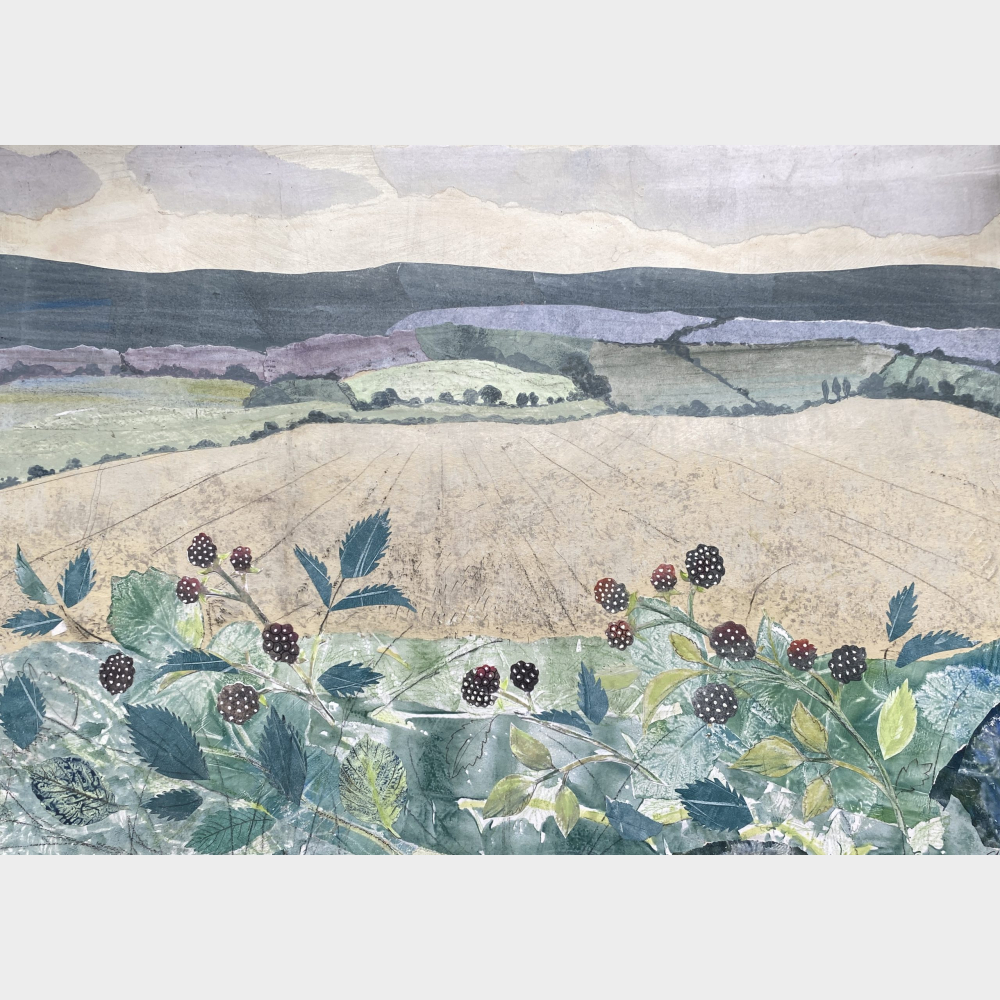 A2 Seasonal Collage - Crows – Blackberries in September